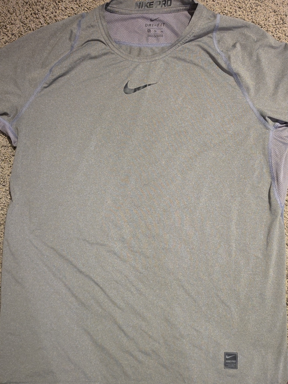 Nike Men’s Short-Sleeve Dri-FIT Athletic Tee — Light Gray